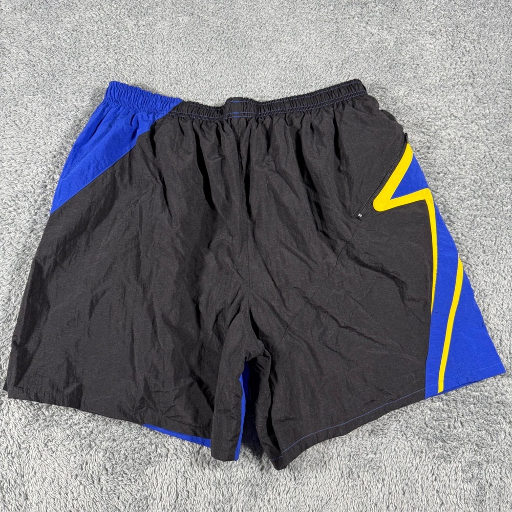 Vintage Speedo Swim Trunks Mens XL Mesh Lined Color Block Blue Back - Picture 4 of 7